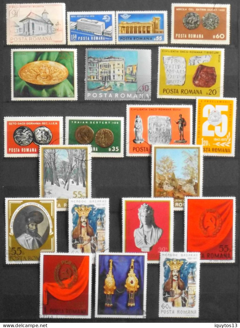 Lot De 42 Timbres - POSTA ROMANA, ROUMANIE - Divers 1971/80 - Oblitérés - Lotes & Colecciones