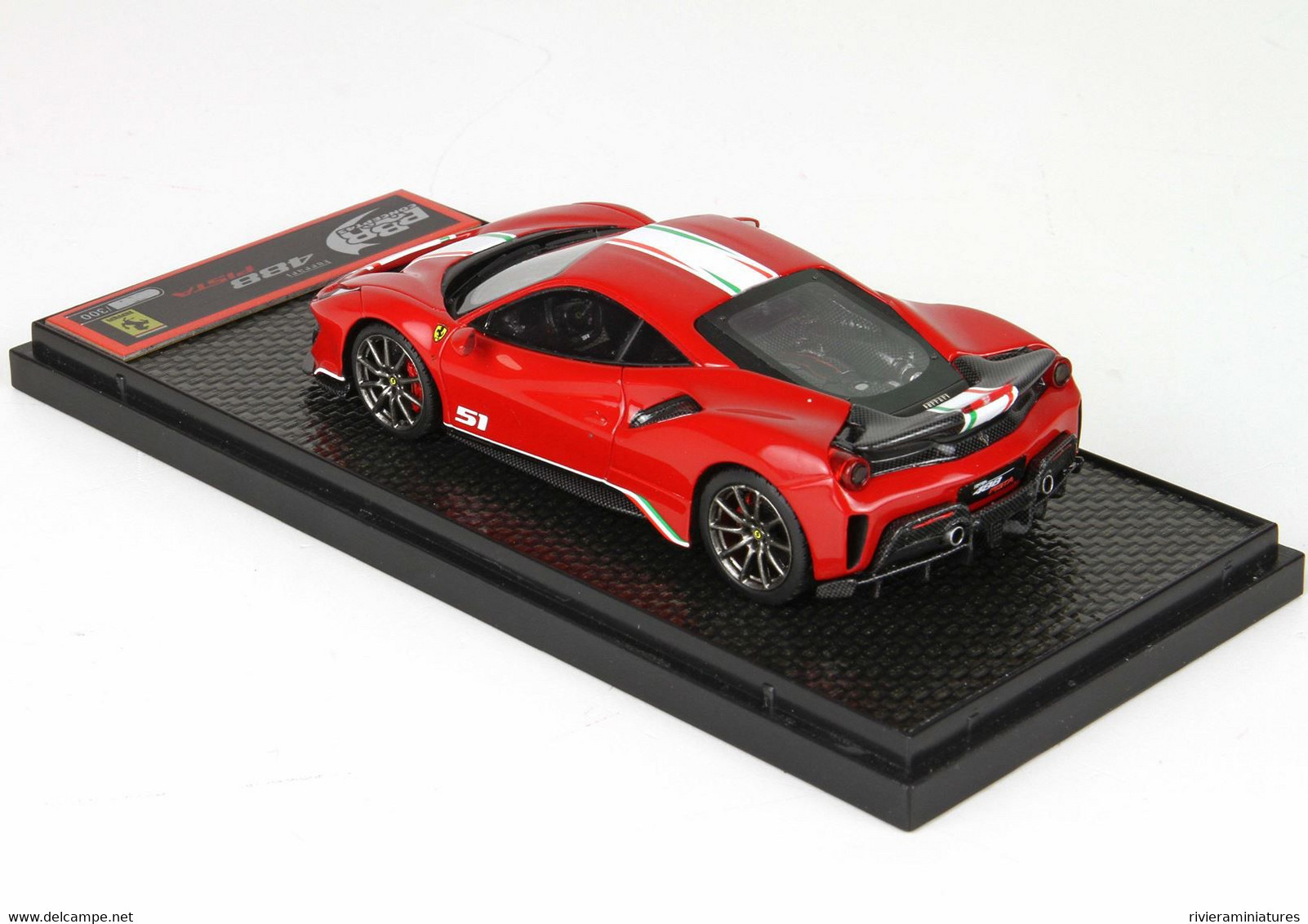 BBR - FERRARI 488 Pista Piloti - Rosso Corsa Met. - BBR C216A - 1/43 - BBR