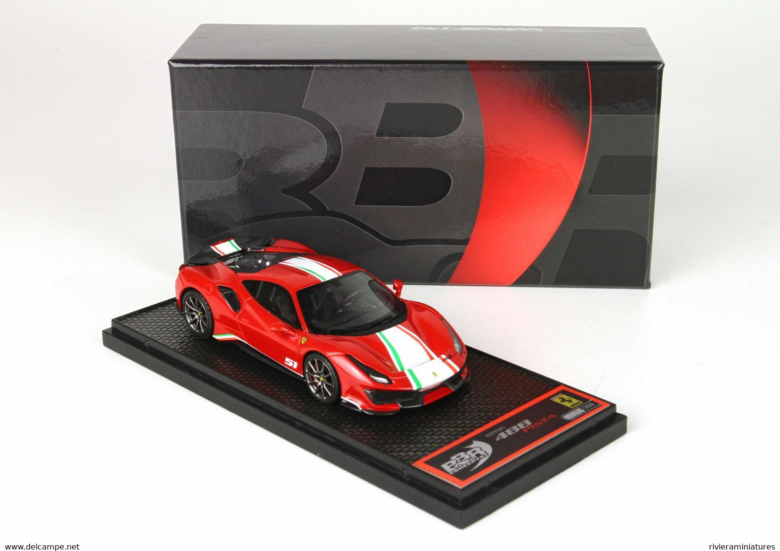 BBR - FERRARI 488 Pista Piloti - Rosso Corsa Met. - BBR C216A - 1/43 - BBR