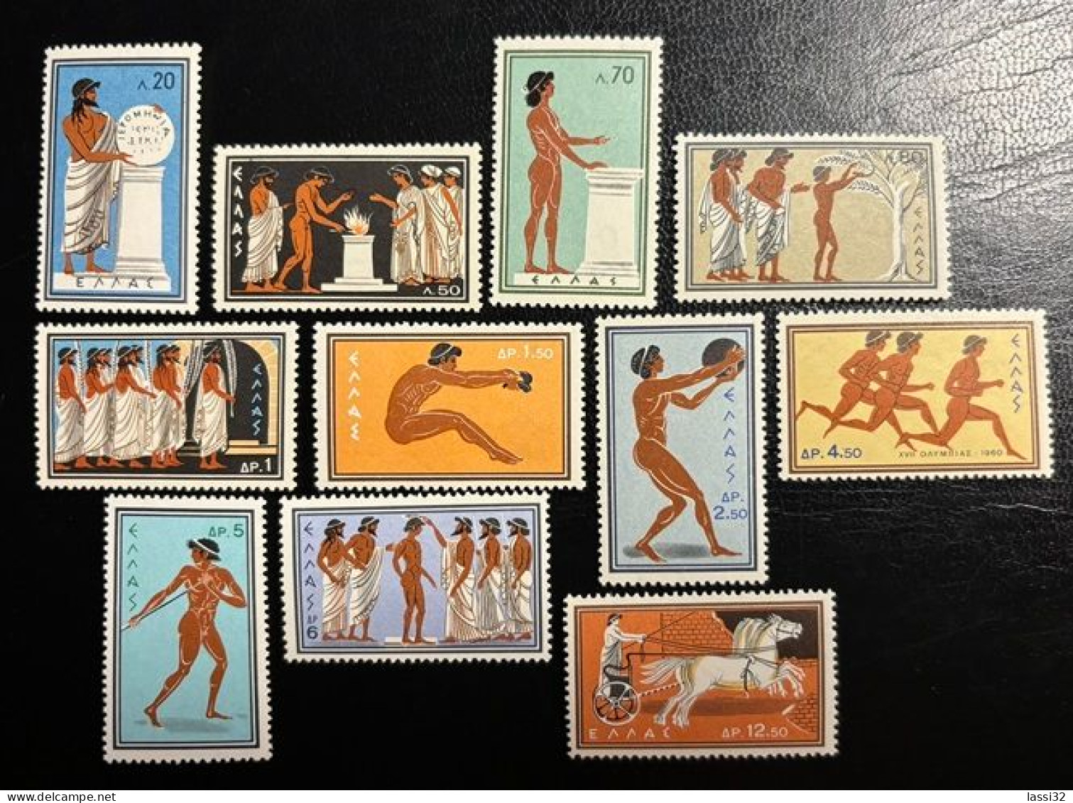 GREECE, 1960 SUMMER OLYMPICS ROME, MNH - Unused Stamps