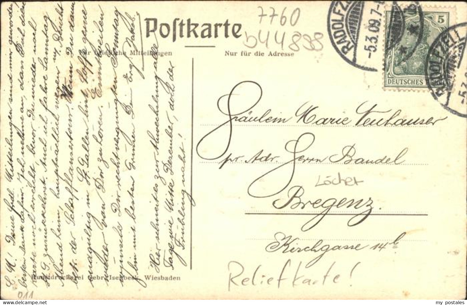 41100370 Radolfzell Panorama, Bodensee, Reliefkarte Radolfzell - Radolfzell