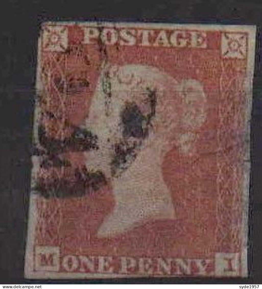 Grande Bretagne 1841 Reine Victoria 1 Penny Rouge Non Dentelé, Oblitéré - Usati
