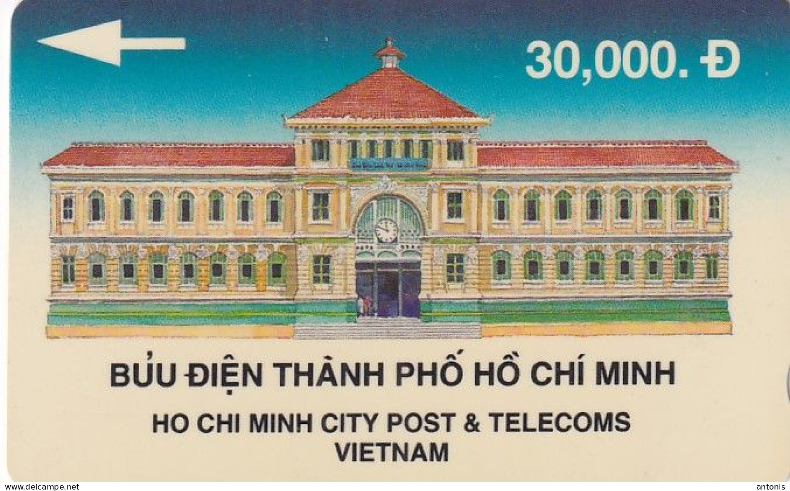 VIETNAM(GPT) - P&T HCM Building, First Trial Issue 30.000.D, CN : 1VTNA, Tirage 10000, Used - Vietnam