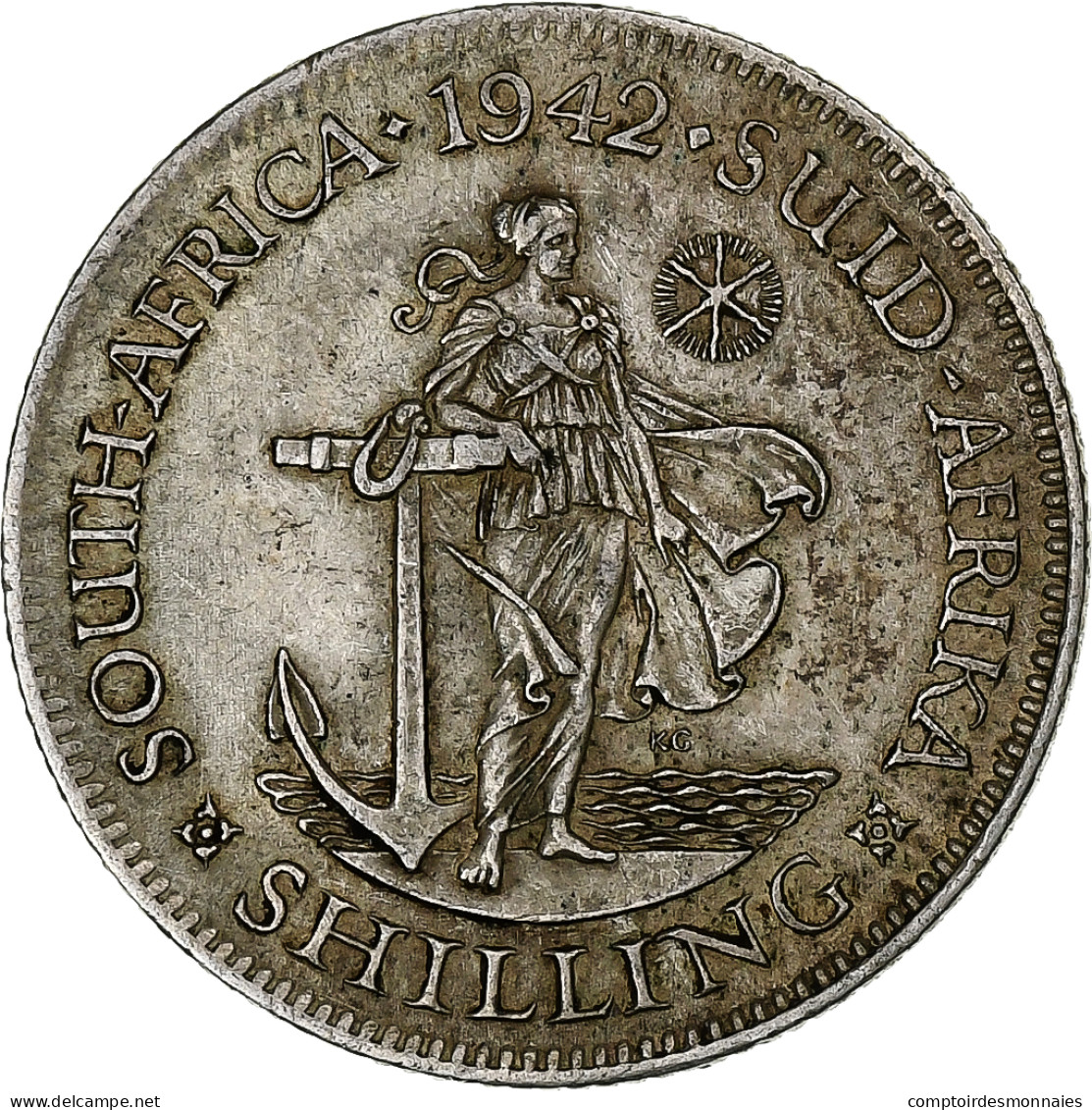 Afrique Du Sud, George VI, Shilling, 1942, Argent, TB+, KM:28 - South Africa