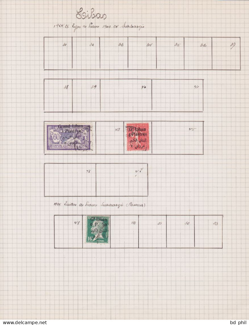 Lot 67 Timbres Grand Liban 1924 1925 1927 1928 1929 1930 1931 1937 1938 Neuf Et Oblitéré Avec Charnière - Sonstige & Ohne Zuordnung