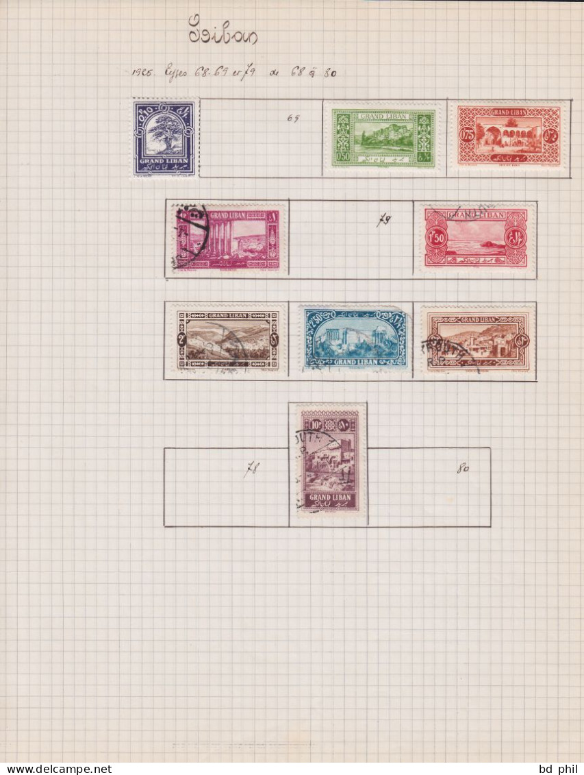 Lot 67 Timbres Grand Liban 1924 1925 1927 1928 1929 1930 1931 1937 1938 Neuf Et Oblitéré Avec Charnière - Otros & Sin Clasificación