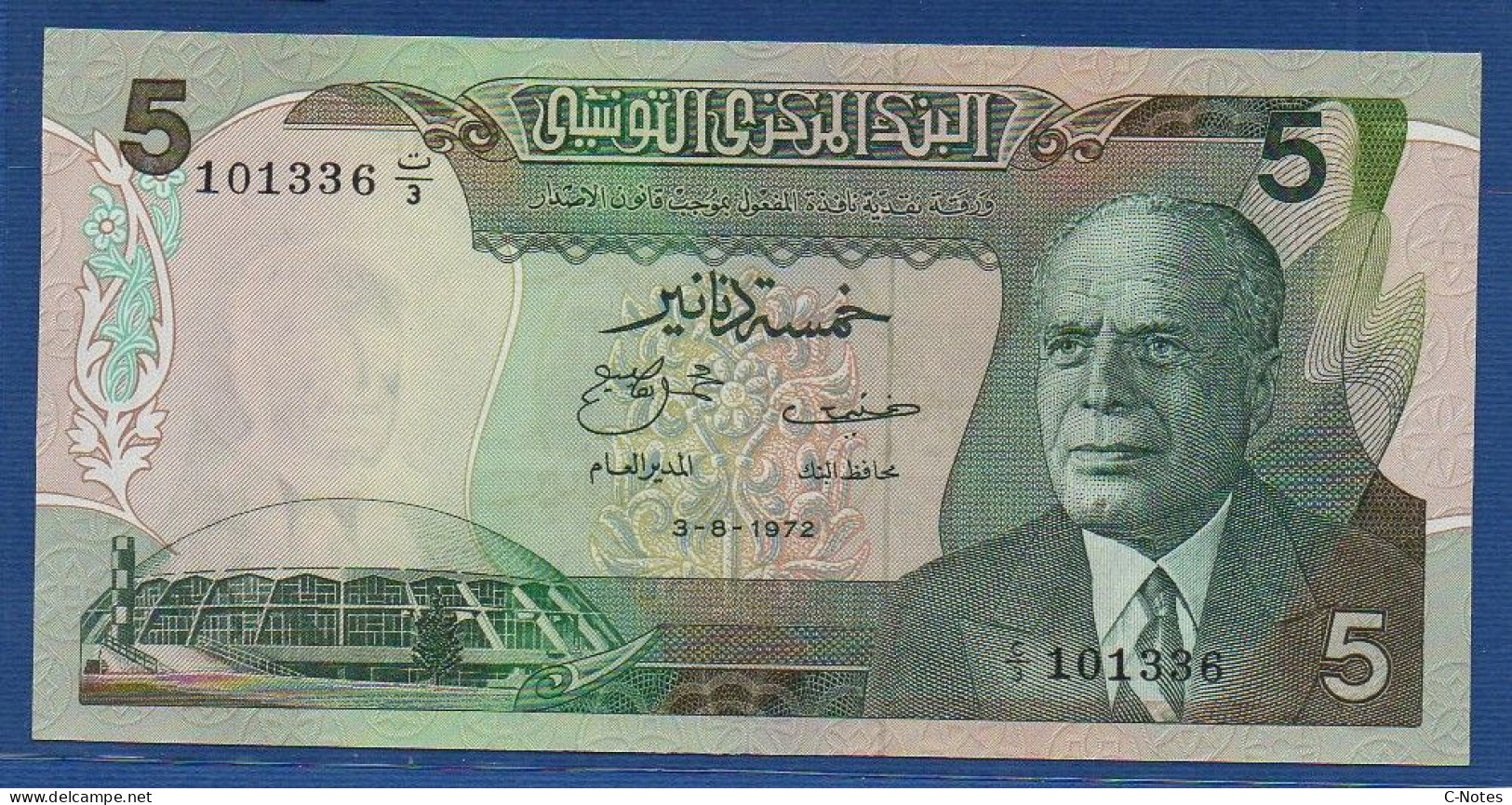 TUNISIA - P.68 – 5 Dinars 1972 UNC, S/n C/3 101336 - Tunesien