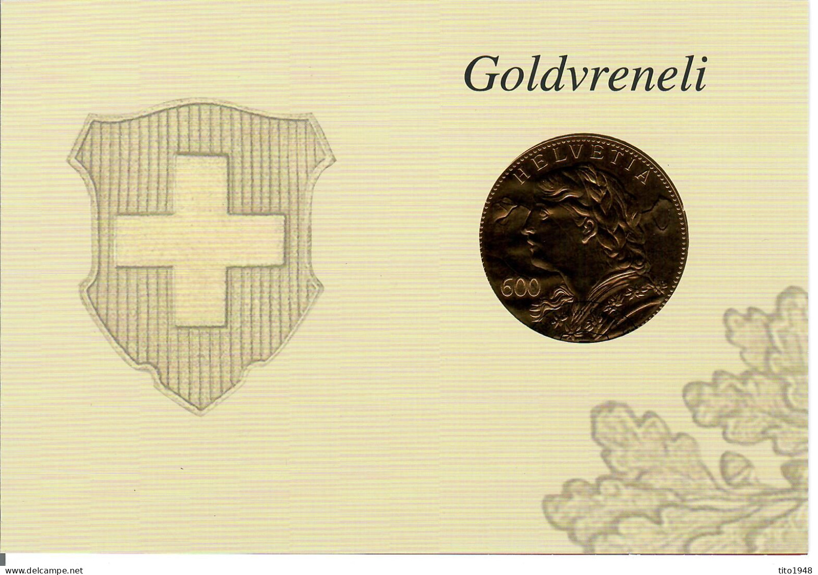 Schweiz,cp3, 2000, 2013, PTT-Karten Mit Goldvreneli Und Fledermaus, Siehe Scans! - Lettres & Documents