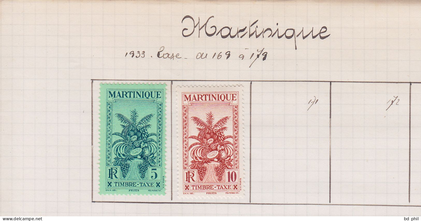 Lot 45 Timbres Martinique 1908 1922 1933 1937 1938 1939 Neuf Et Oblitéré Avec Charnière - Autres & Non Classés