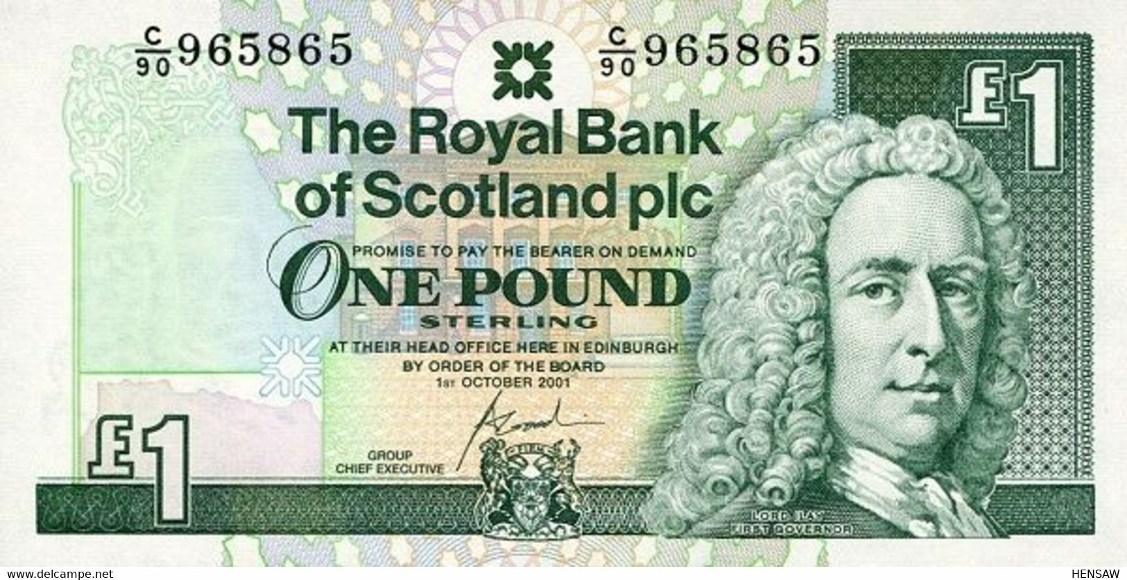 SCOTLAND 1 POUND 2001 P 35e UNC SC NUEVO - 1 Pound