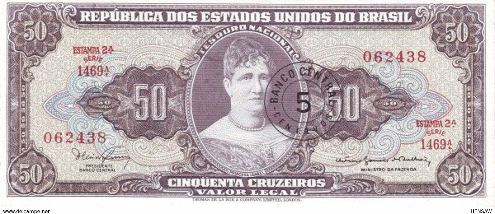 BRAZIL 5 CENTAVOS P 184b 1967 UNC SC NUEVO - Brésil