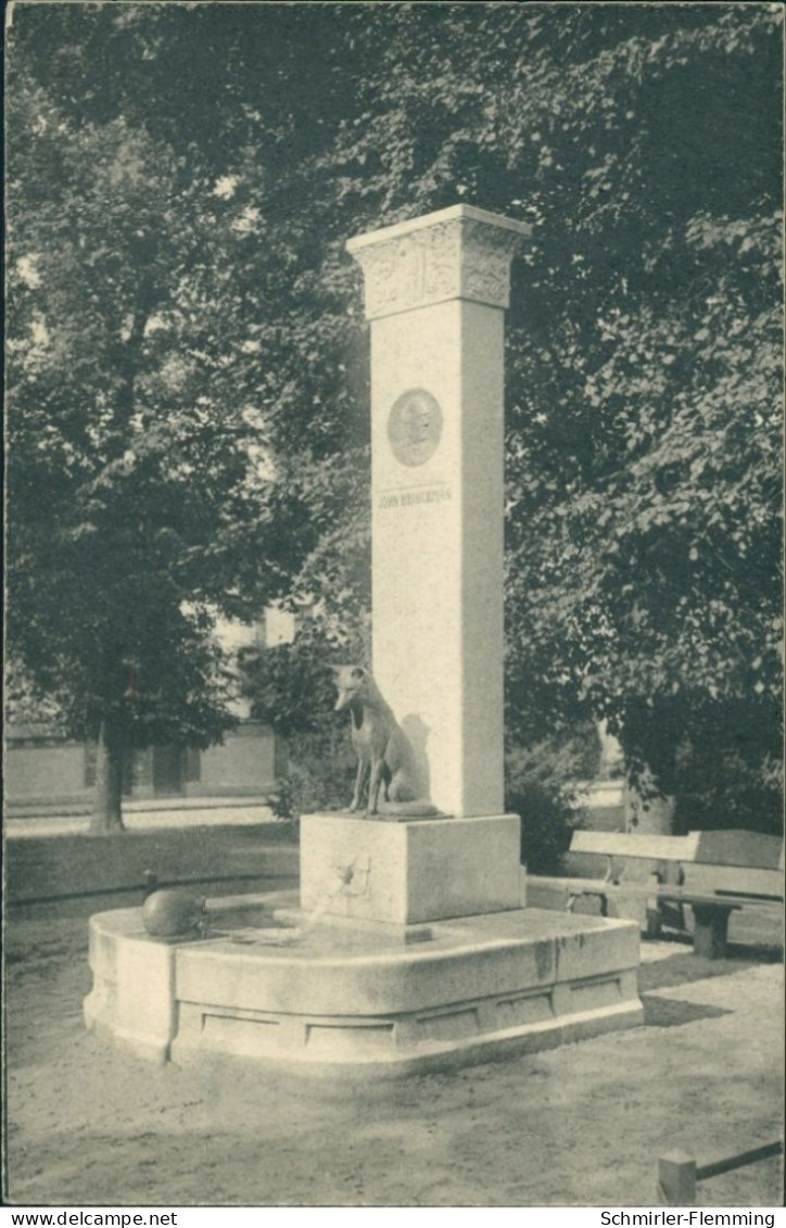 Postkarte Güstrow -Brunen Fuchs & Igel/John Brinckmann, S/w, 1917, Orig. Gelaufen Nach Hamburg, I-II - Guestrow