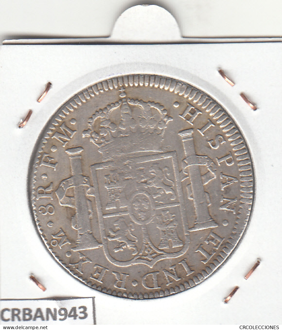 CRBAN943 MONEDA ESPAÑA CARLOS IV 8 REALES 1795 MEXICO PLATA - Otros & Sin Clasificación