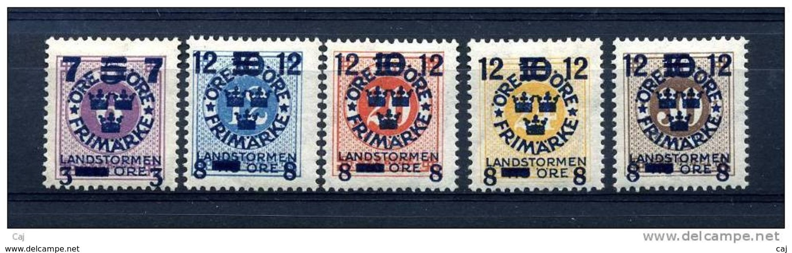 Suède  :  Yv  116-20  * - Unused Stamps