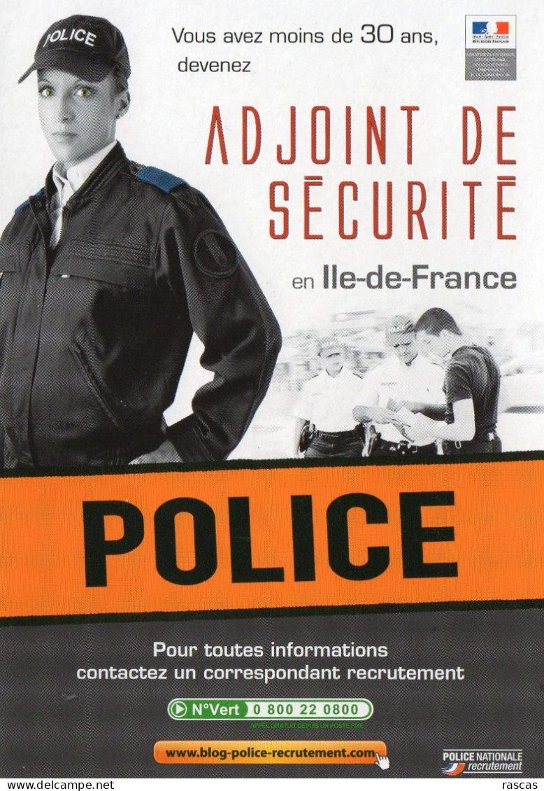 CPM - L - ILE DE FRANCE - POLICE RECRUTEMENT - ADJOINT DE SECURITE - Ile-de-France