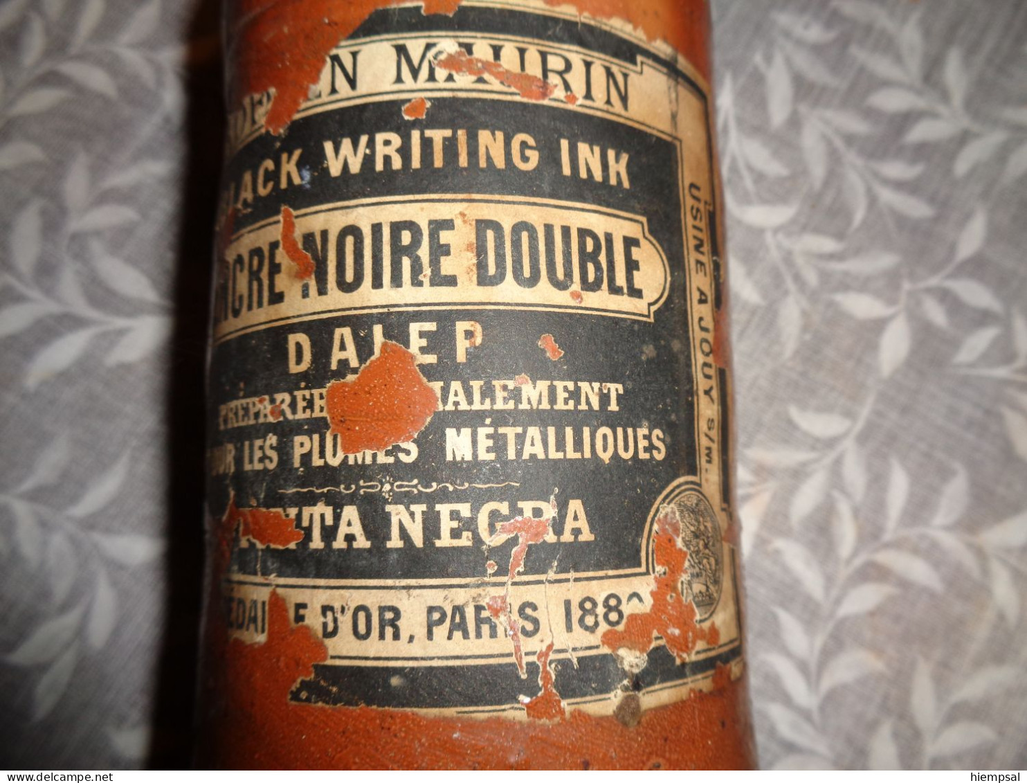 Ancienne Bouteille D'encre En Grés,  Adrien Maurin - Encriers