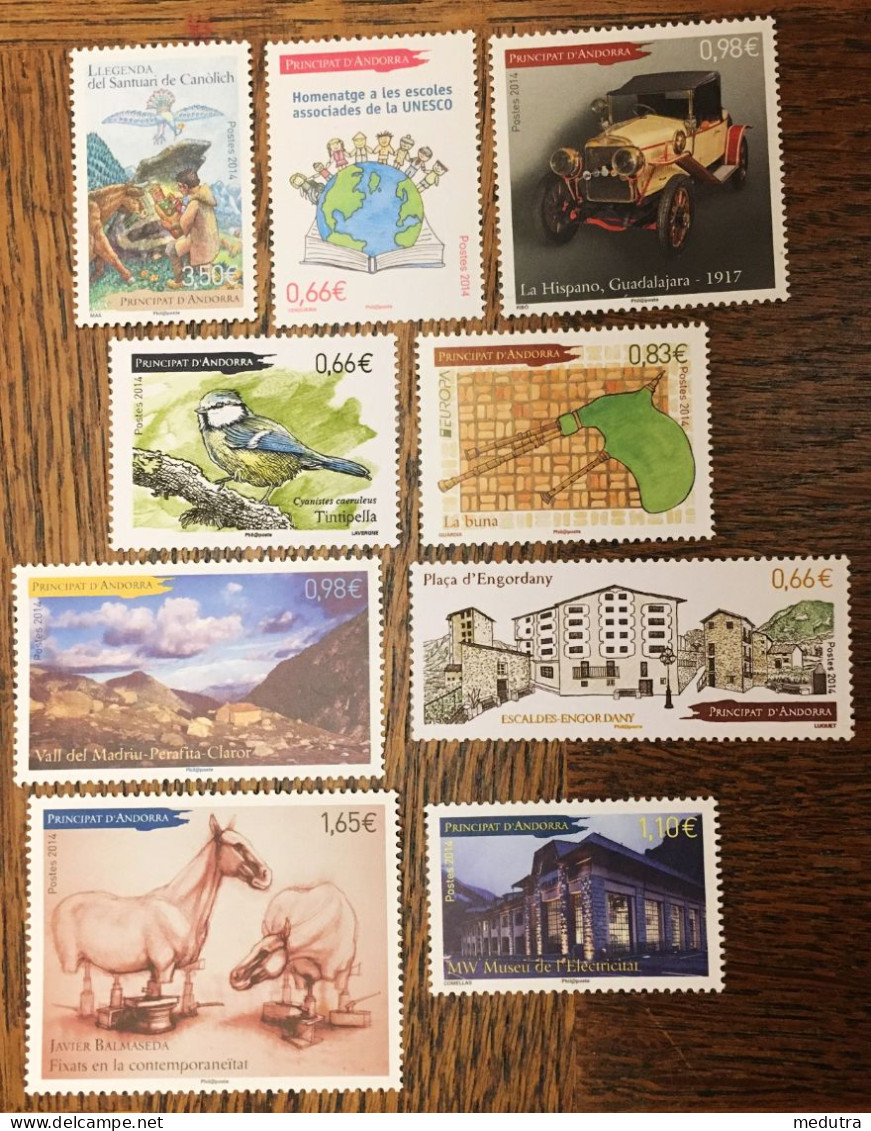 Andorre Neuf** : Année Complète 2014 (748 à 762) 2 Photos - Unused Stamps