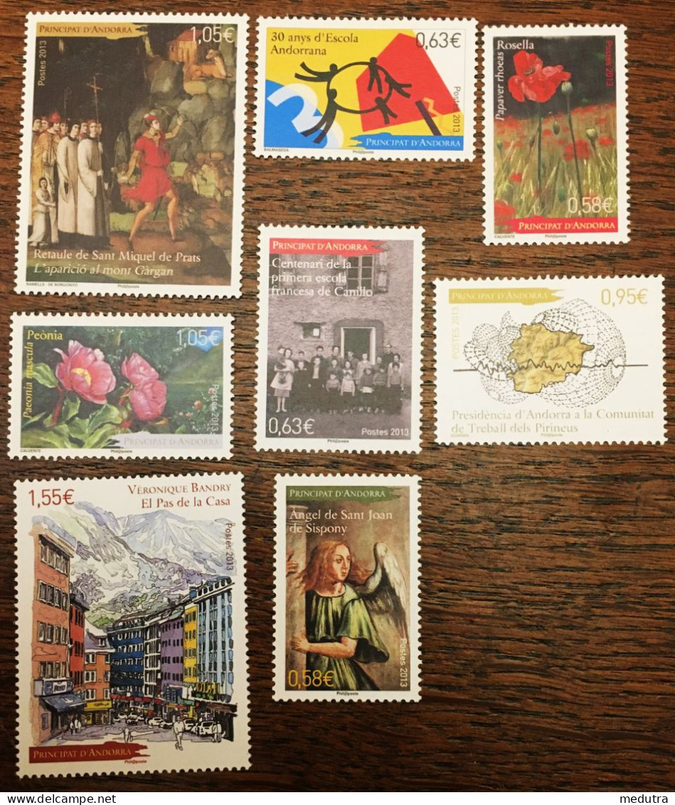 Andorre Neuf** : Année Complète 2013 (734 à 747) 2 Photos - Unused Stamps