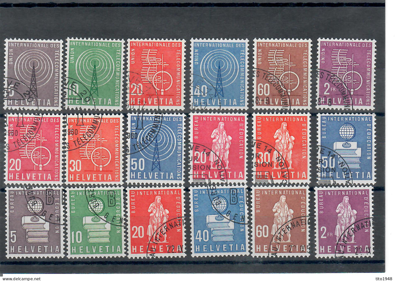 Schweiz,cp3, 1955, Ämter Geneve, 4 Versch. Steckkarten, Siehe Scans! - Service