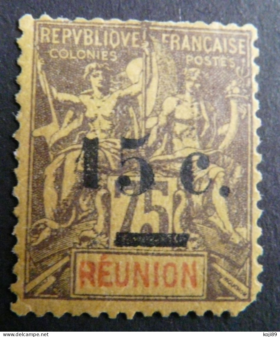 REUNION - N° 54  -  Neuf * Avec Charnière   - B - Variété - Autres & Non Classés