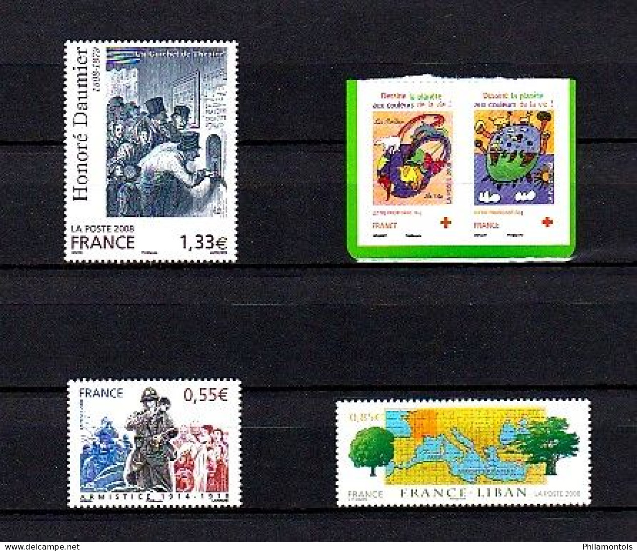 FRANCE - Année 2008 - YT 4127 à 4323 (sauf 4130 et 4308/4321) - Neufs N** - TB - Vendus sous VF (env. 203 € en 2022)