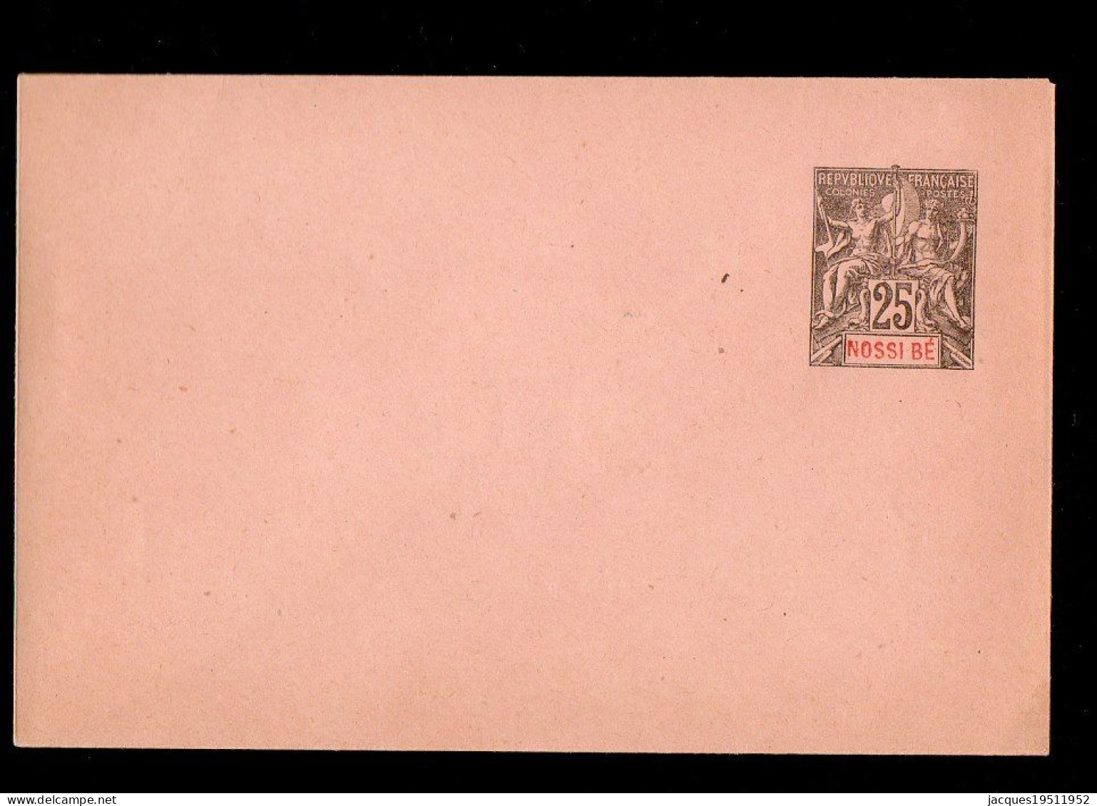 CM 50 - Nossi Bé - Entier - Enveloppe - 25c Gris Type Allégorie - Unused Stamps