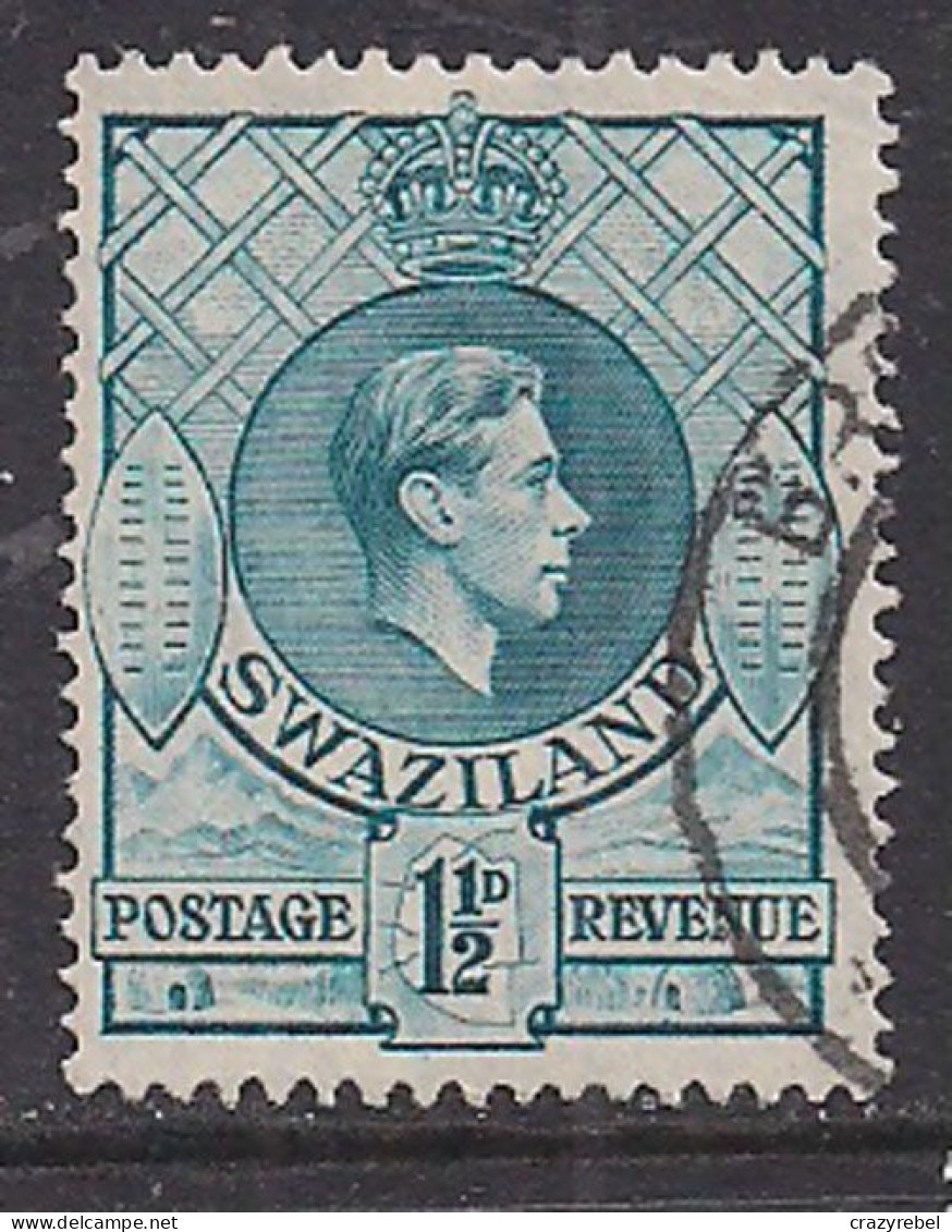 Swaziland 1938-54 KGV1 1 1/2d Blue Used SG 30b ( L1086 ) - Swaziland (...-1967)