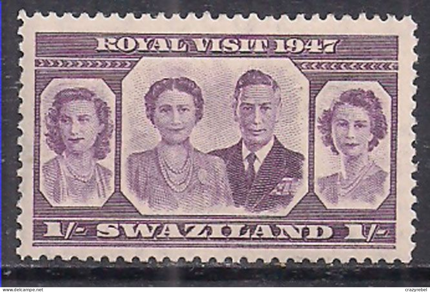 Swaziland 1947 KGV1 1/- Royal Visit MNH SG 45 ( M564 ) - Swasiland (...-1967)