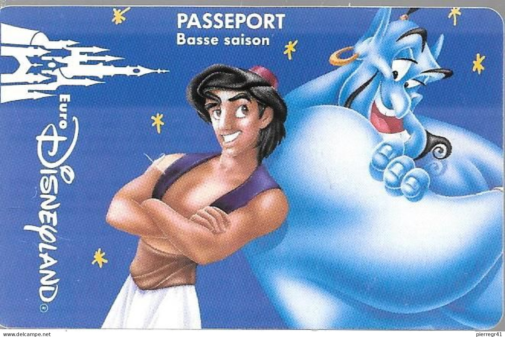 PASS--EURODISNEYLAND-ALADDIN- V°N° VGS SE 00076-VALIDE Le 07/12/ Des 19H TBE/RARE - Toegangsticket Disney