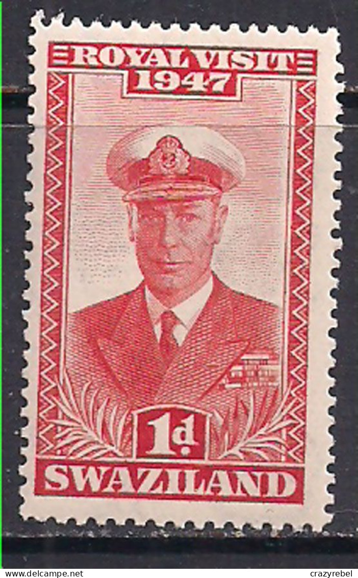 Swaziland 1947 KGV1 1d Royal Visit MNH SG 42 ( M1218 ) - Swaziland (...-1967)