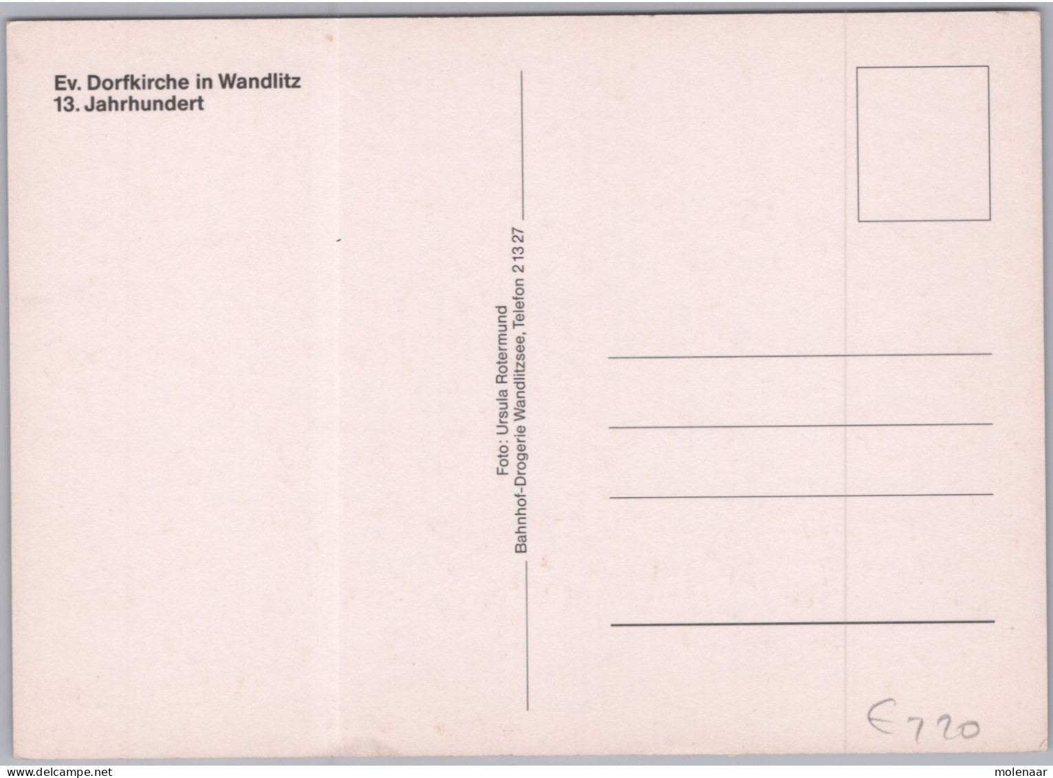 Postkaarten > Europa > Duitsland > Brandenburg > Wandlitz EV. Dorfkirche Gebruikt (16489) - Wandlitz