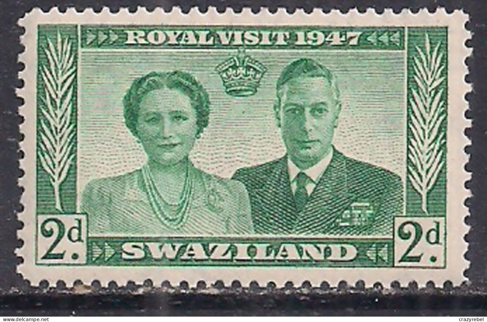 Swaziland 1947 KGV1 2d Royal Visit MNH SG 43 ( M772 ) - Swasiland (...-1967)