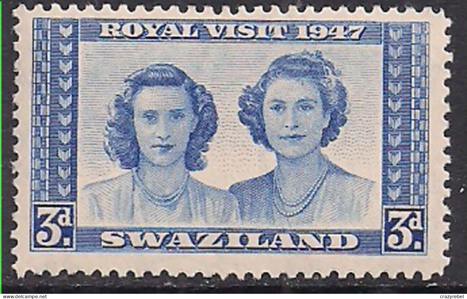 Swaziland 1947 KGV1 3d Royal Visit MNH SG 44 ( L1353 ) - Swasiland (...-1967)