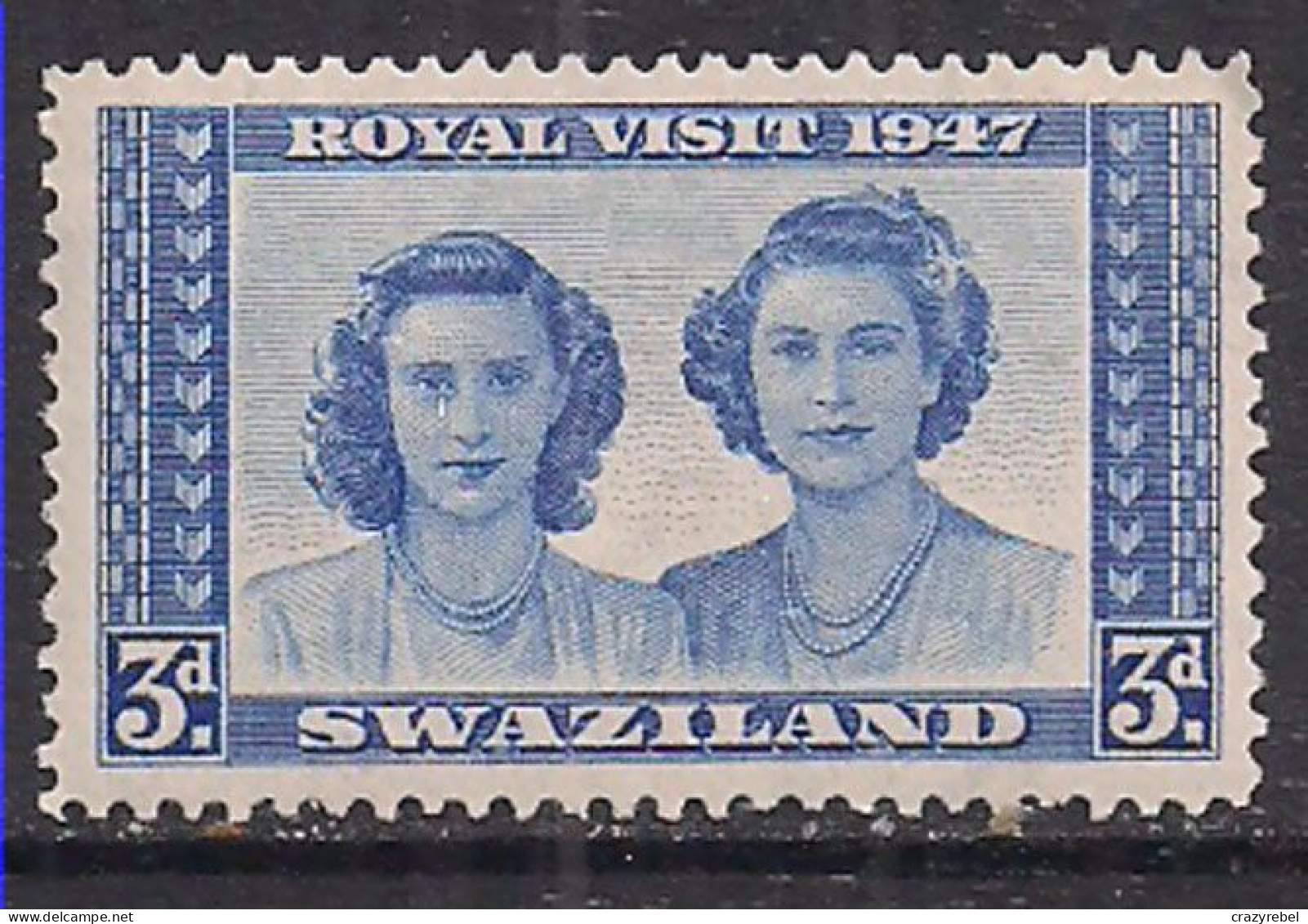 Swaziland 1947 KGV1 3d Royal Visit MNH SG 44 ( L1371 ) - Swasiland (...-1967)