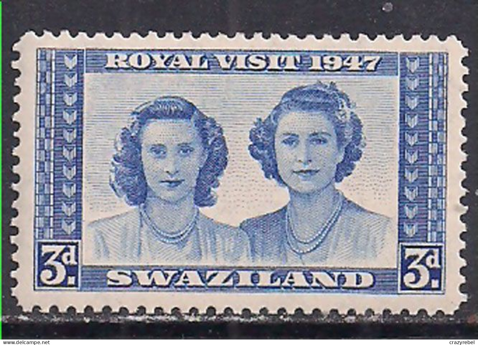 Swaziland 1947 KGV1 3d Royal Visit MNH SG 44 ( M1074 ) - Swasiland (...-1967)