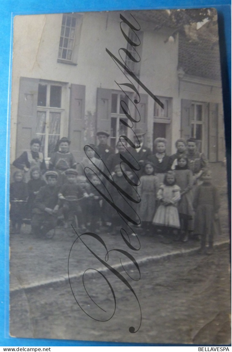 Wachtebeke ? 3 Juni 1914 Kroostrijke Familie Fotokaart Carte Photo - Wachtebeke