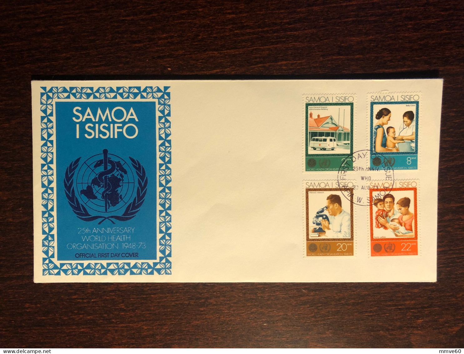 SAMOA FDC COVER 1973 YEAR WHO HEALTH MEDICINE STAMPS - Samoa