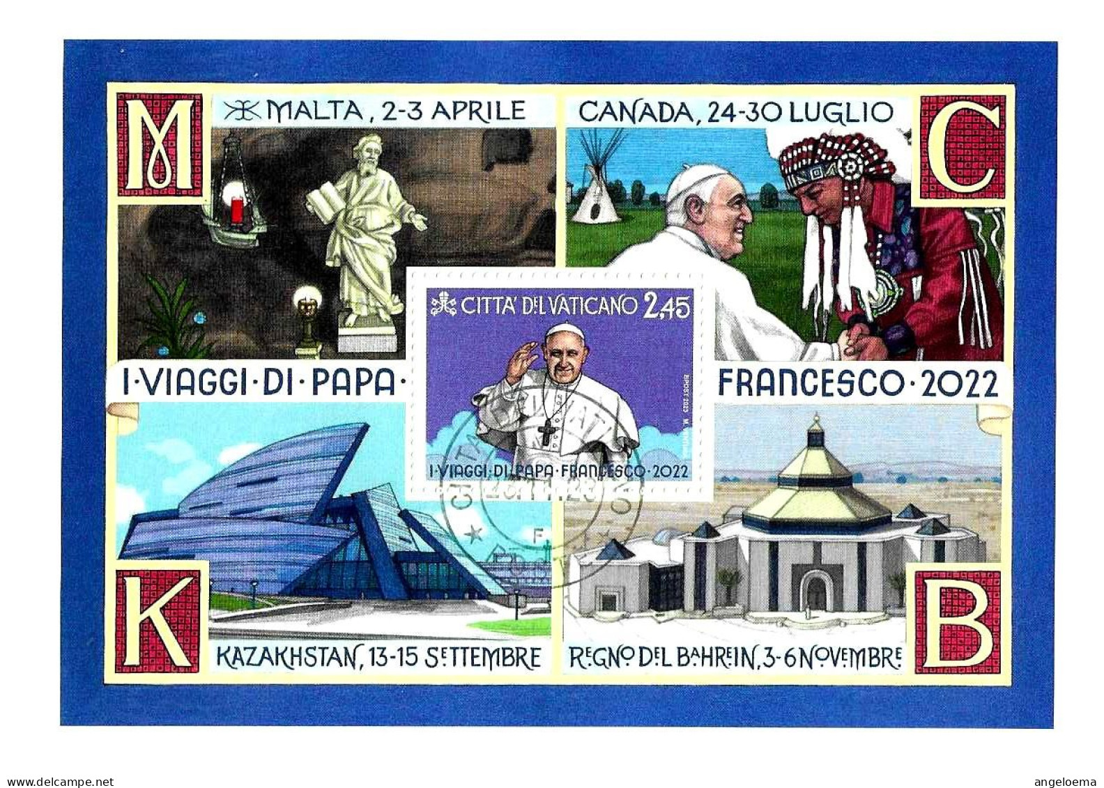 VATICANO - 2023 Viaggi Di Papa FRANCESCO Nel 2022 Su Frammento Di Busta Fdc Governatorato - 11176 - Used Stamps