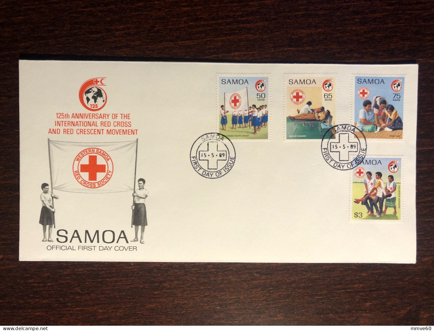 SAMOA FDC COVER 1989 YEAR RED CROSS HEALTH MEDICINE STAMPS - Samoa