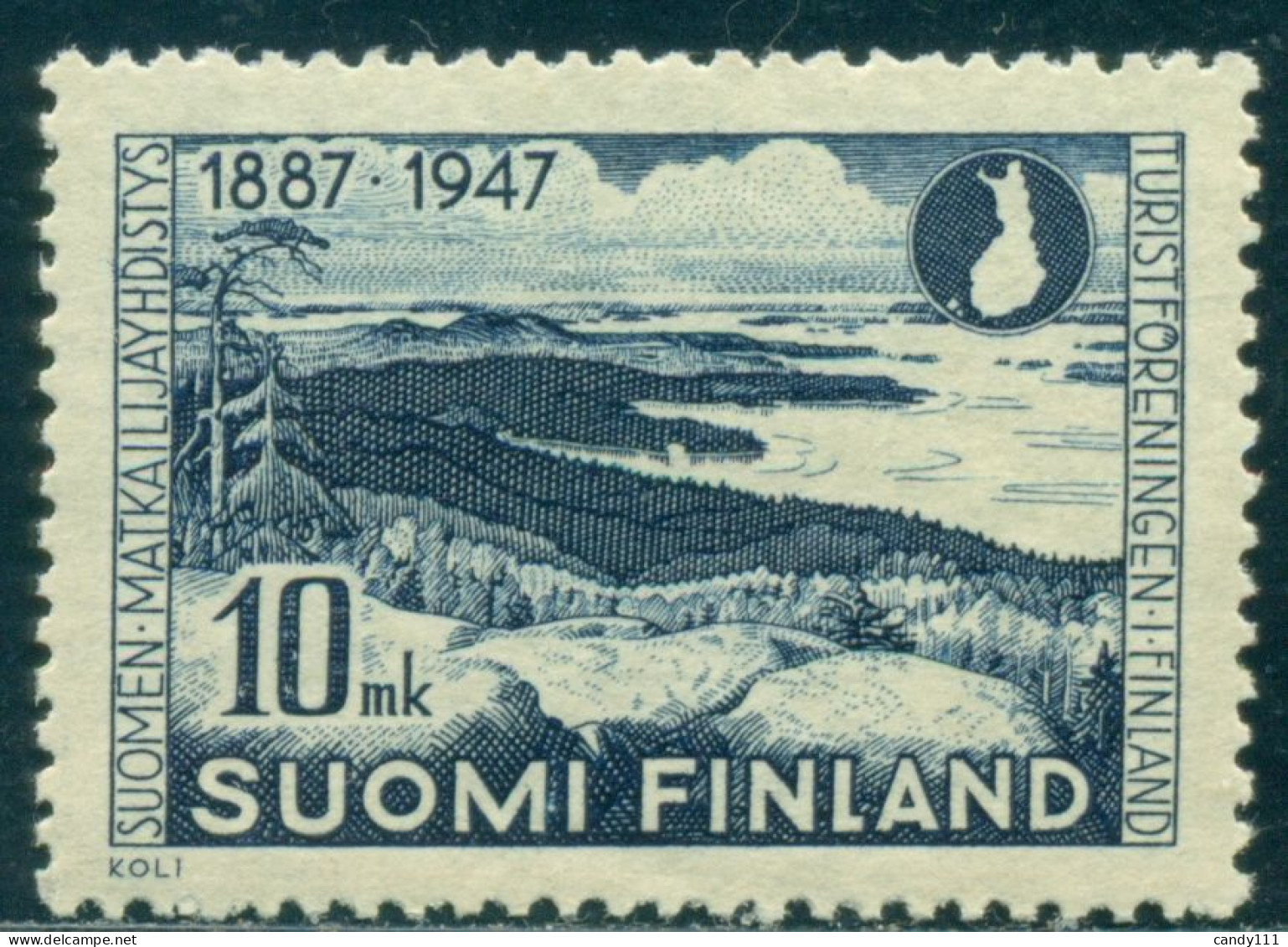 1947 Tourism,Eastern Finland Koli Heights Landscape,Map,Finland,346 ,MNH - Naturaleza