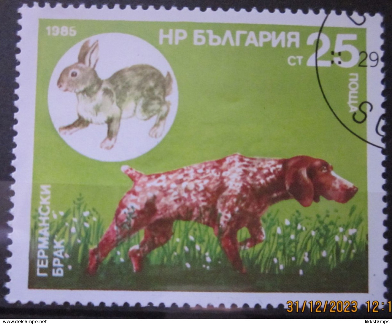 BULGARIA 1985 ~ S.G. 3310, ~ HUNTING DOGS. ~  VFU #02543 - Oblitérés