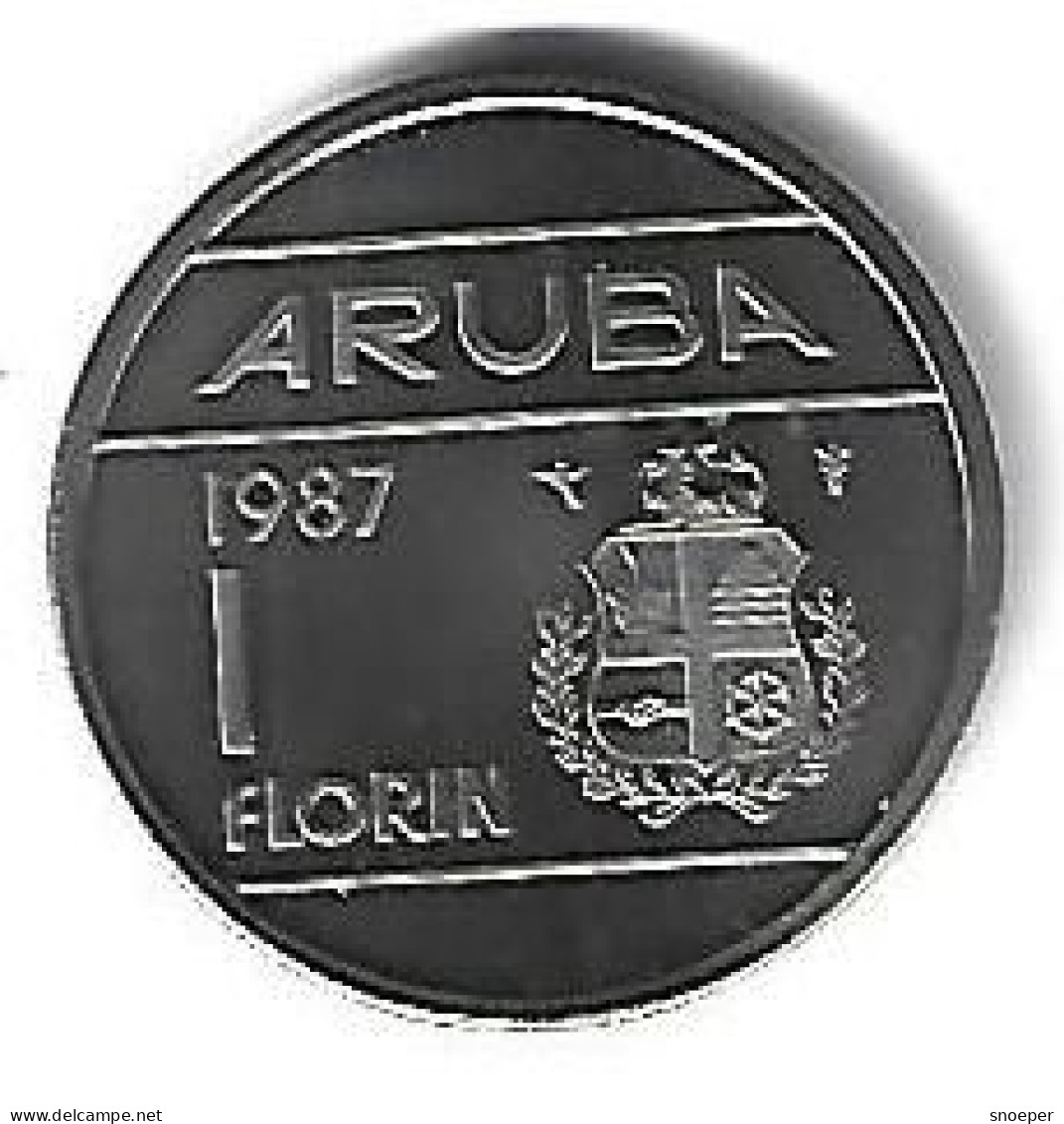 *Aruba 1 Florin  1987 Km 5  Bu - Aruba