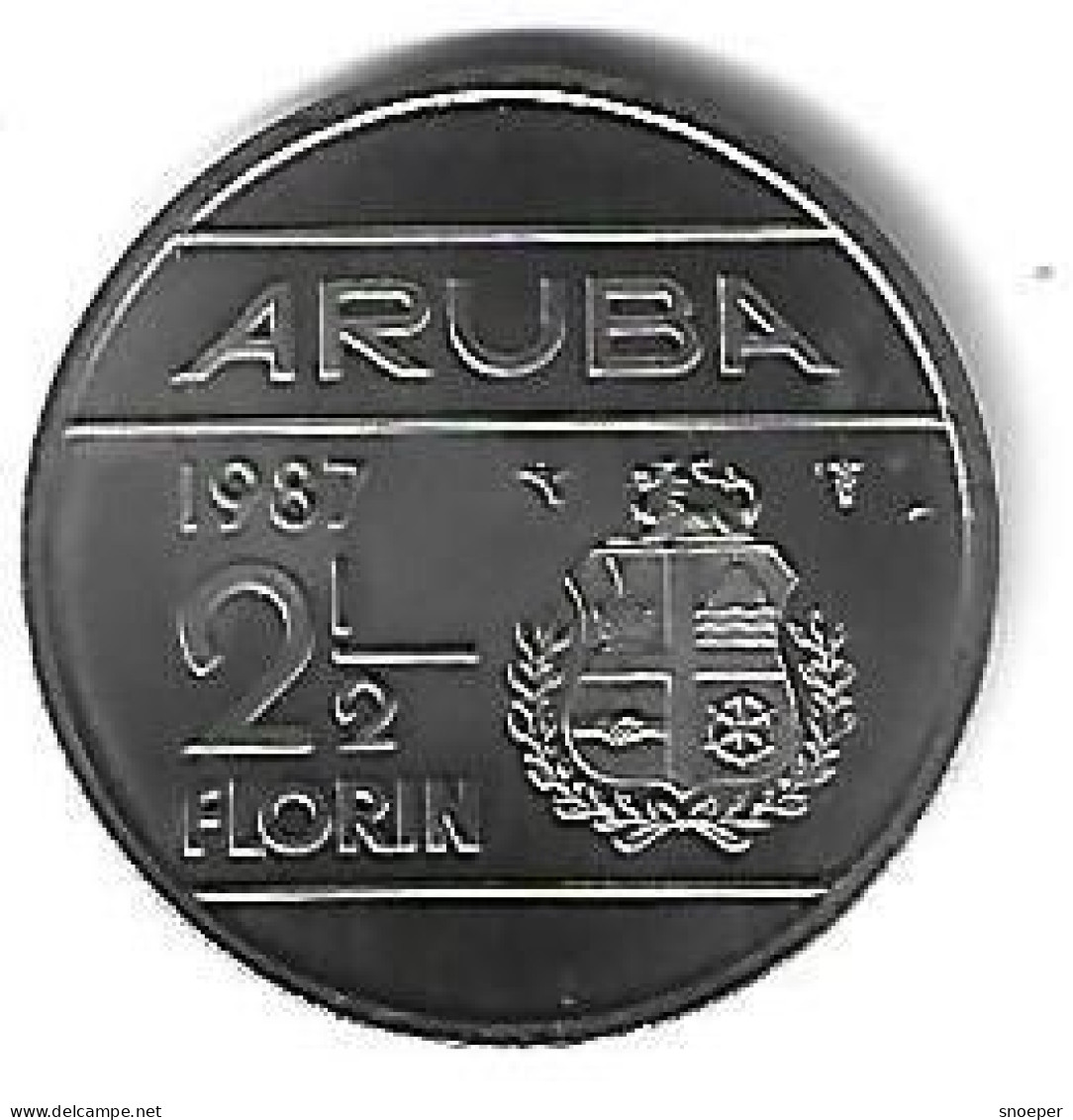 *Aruba 2,50 Florin  1987 Km 6  Bu - Aruba