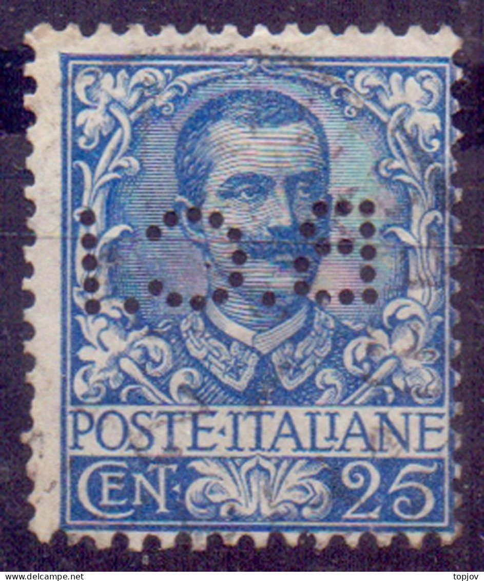 ITALIA - Perfins BCI Sa. 73 - O- 1901 - Perfin