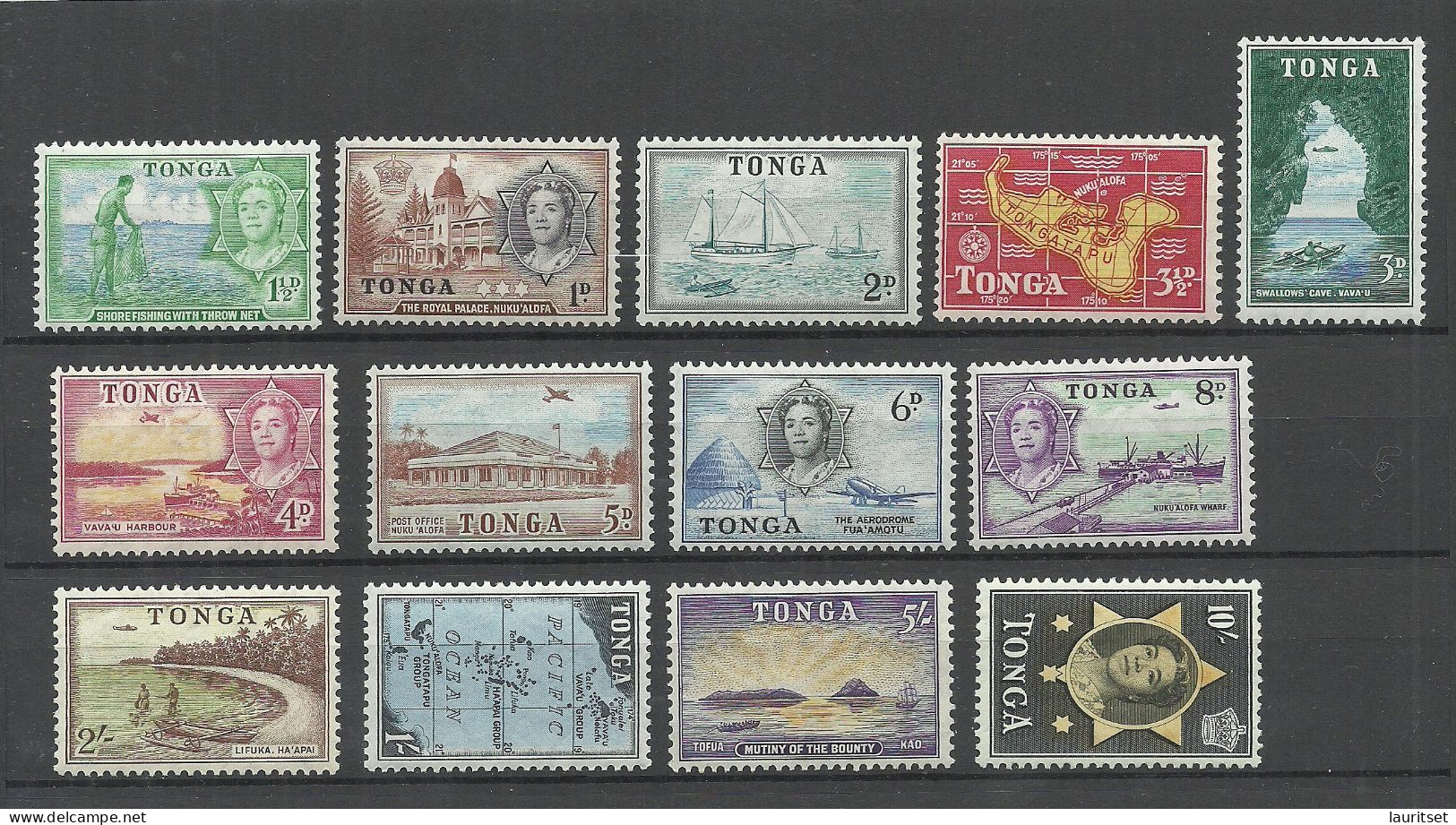 TONGA 1953 Michel 100 - 112 * - Tonga (...-1970)