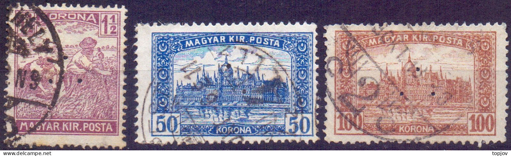 HUNGARY - PERFINS  LOT  -  O - Perforés