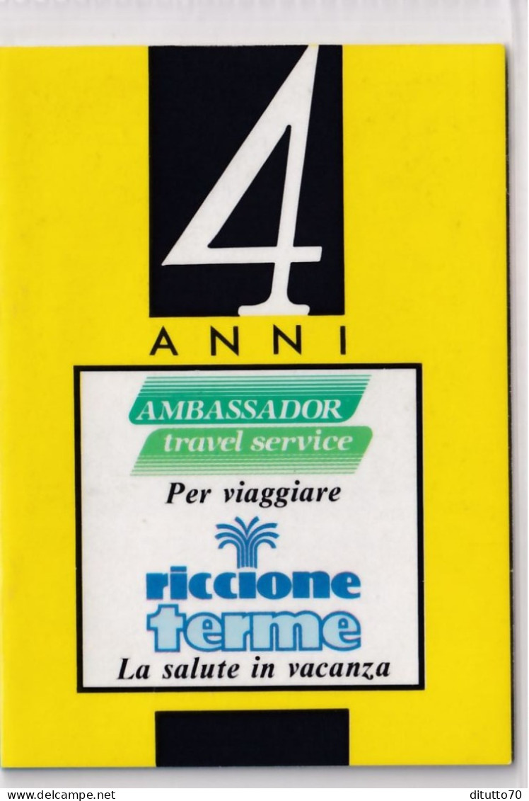 Calendarietto - Ambassador Travel Service  Riccione Terme -anno 1990 - Petit Format : 1981-90