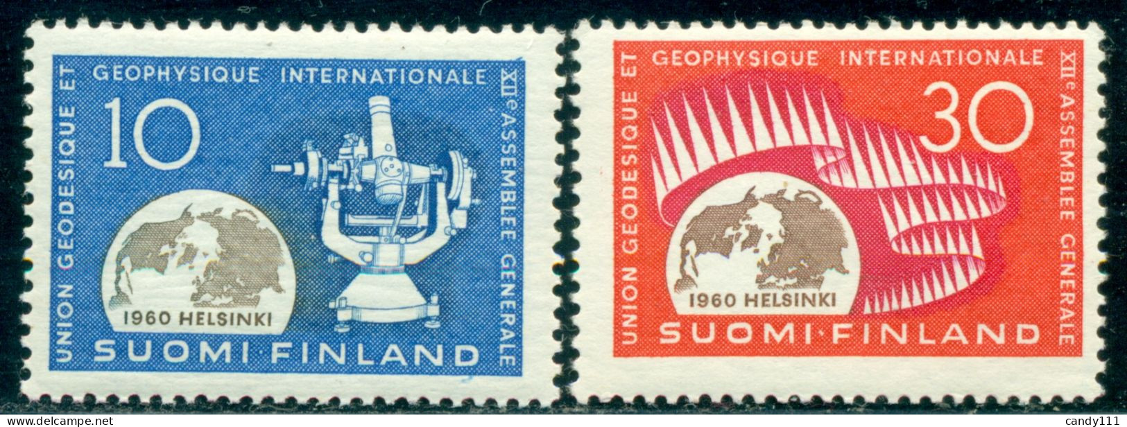 1960 Geodesy And Geophysics,measure Device,northern Lights,Finland,522 ,MNH - Nature