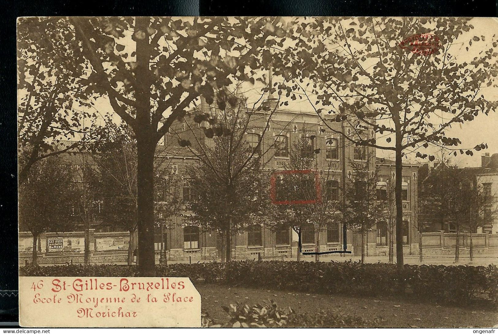Ecole Moyenne De La Place Morichar  - Obl. 29/05/1914 - St-Gillis - St-Gilles