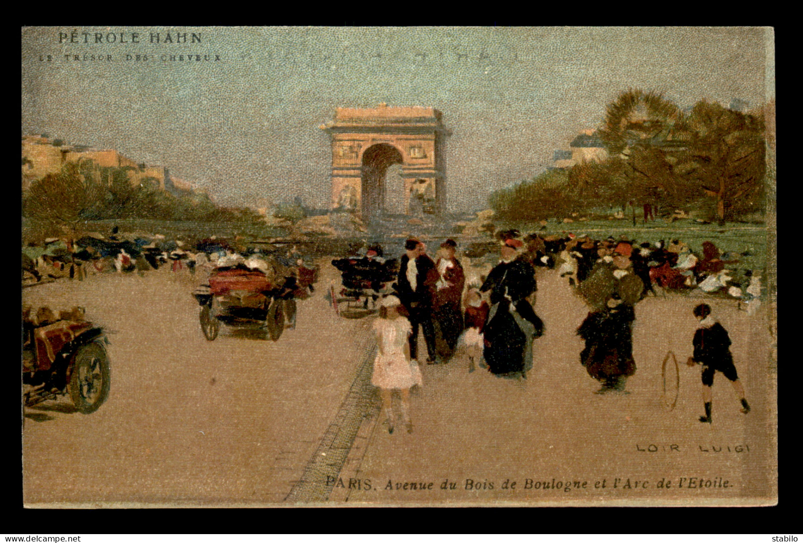 ILLUSTRATEURS - PARIS - LOIR LUIGI - AVENUE DU BOIS DE BOULOGNE ET L'ARC DE L'ETOILE - Loir